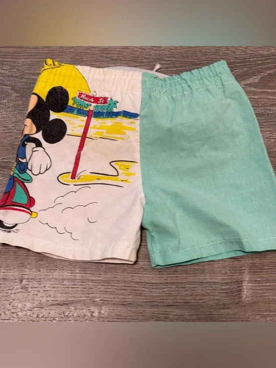 Vintage Walt Disney Mickey kids swim trunks boys baby toddler 2T - Picture 3 of 7